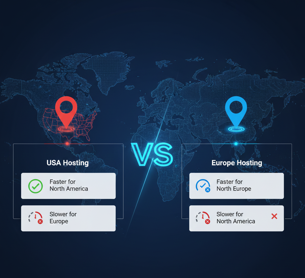 USA vs Europe hosting comparison